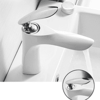 Torneira Monocomando Para Banheiro Bica Baixa Misturador Voltz torneira banheiro Artificio Lar Branco/Cromo Entrega de 7 a 18 Dias