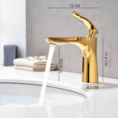 Torneira Monocomando Para Banheiro Bica Baixa Misturador Voltz torneira banheiro Artificio Lar Ouro Polido Entrega de 7 a 18 Dias