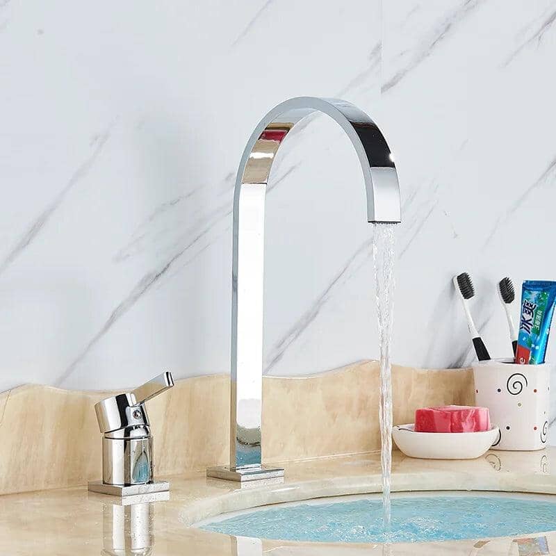 Torneira Para Banheiro Bica Alta Monocomando Eirelez torneira para banheiro Artificio Lar Cromado A Pronta Entrega