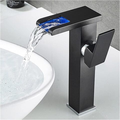 Torneira Para Banheiro Casacata LED Monocomando Trover torneira banheiro Artificio Lar