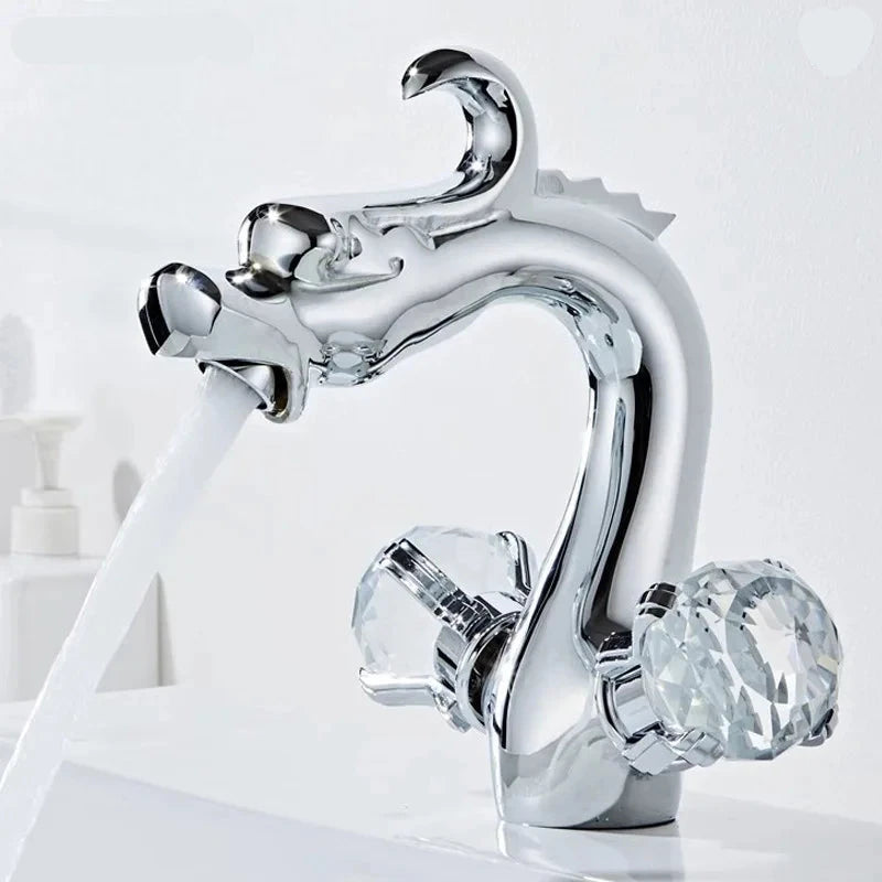 Torneira Para Banheiro de Bancada Dragon Luxury Torneira Para Banheiro de Bancada Dragon Luxury Artificio Lar Cromado Curto