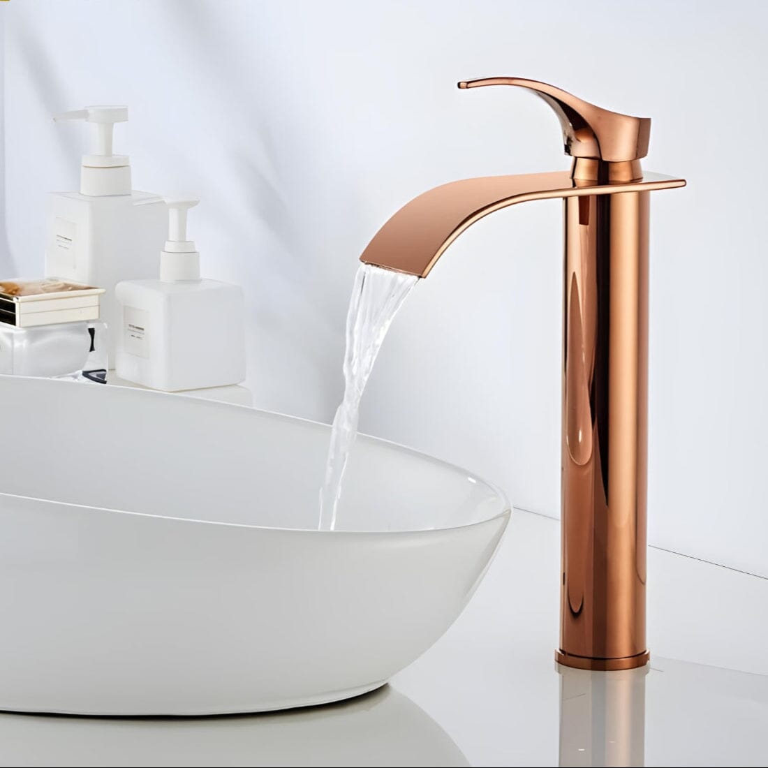 Torneira Para Banheiro Dourada Bica Alta Monocomando Cascata Luxo Misturador Sinko Torneira Para Banheiro Dourada Bica Alta Monocomando Cascata Luxo Misturador Sinko Artificio Lar