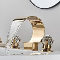 Torneira Para Banheiro Misturador Duplo Comando Cascata New York torneira banheiro Artificio Lar