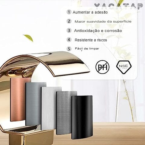 Torneira Para Banheiro Misturador Duplo Comando Cascata New York torneira banheiro Artificio Lar