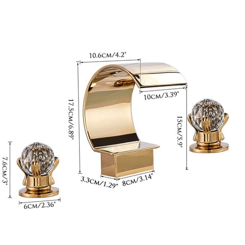 Torneira Para Banheiro Misturador Duplo Comando Cascata New York torneira banheiro Artificio Lar