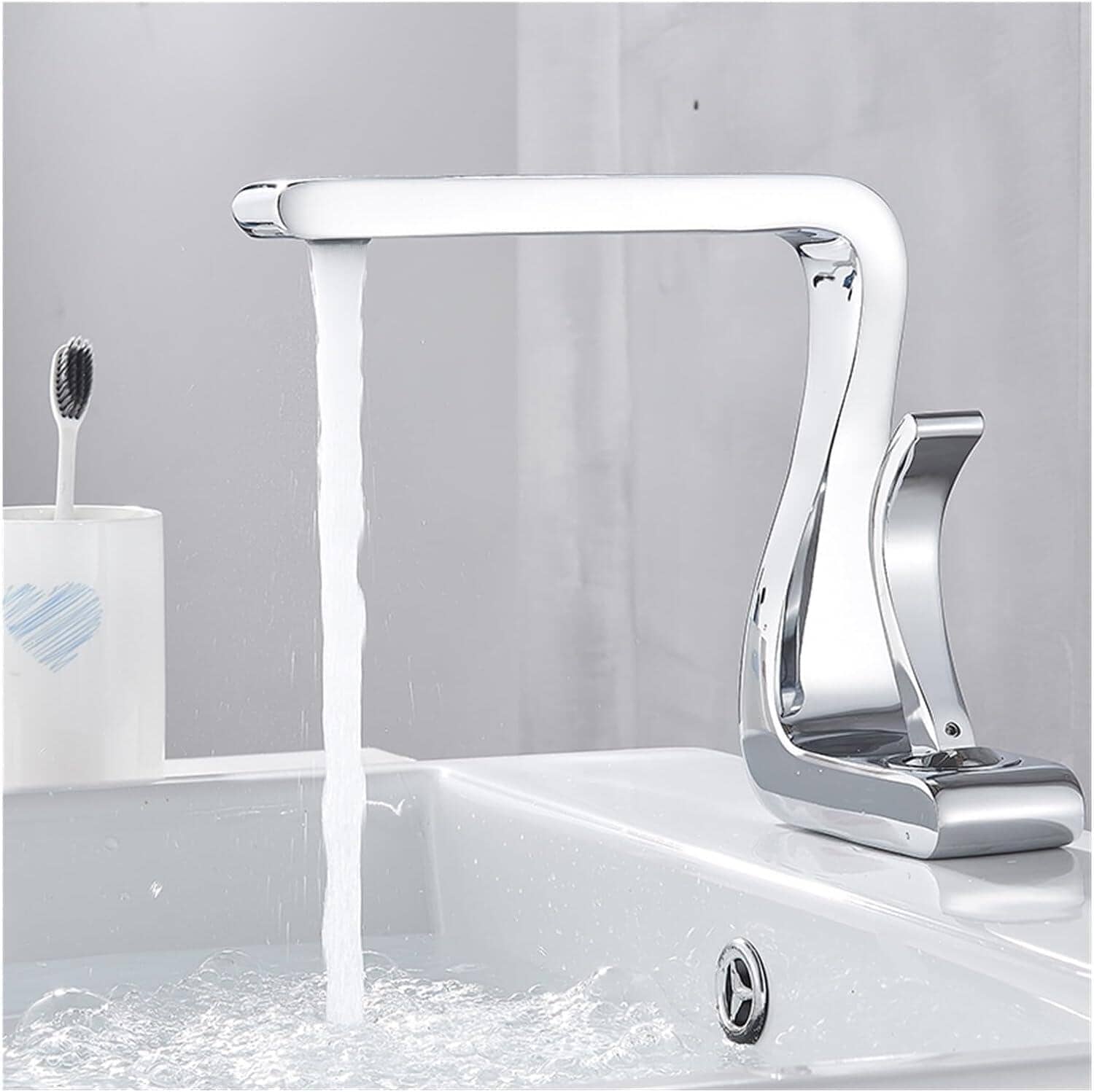 Torneira Para Banheiro Misturador Flory Luxo torneira banheiro Artificio Lar Cromado Entrega De 7 a 18 Dias