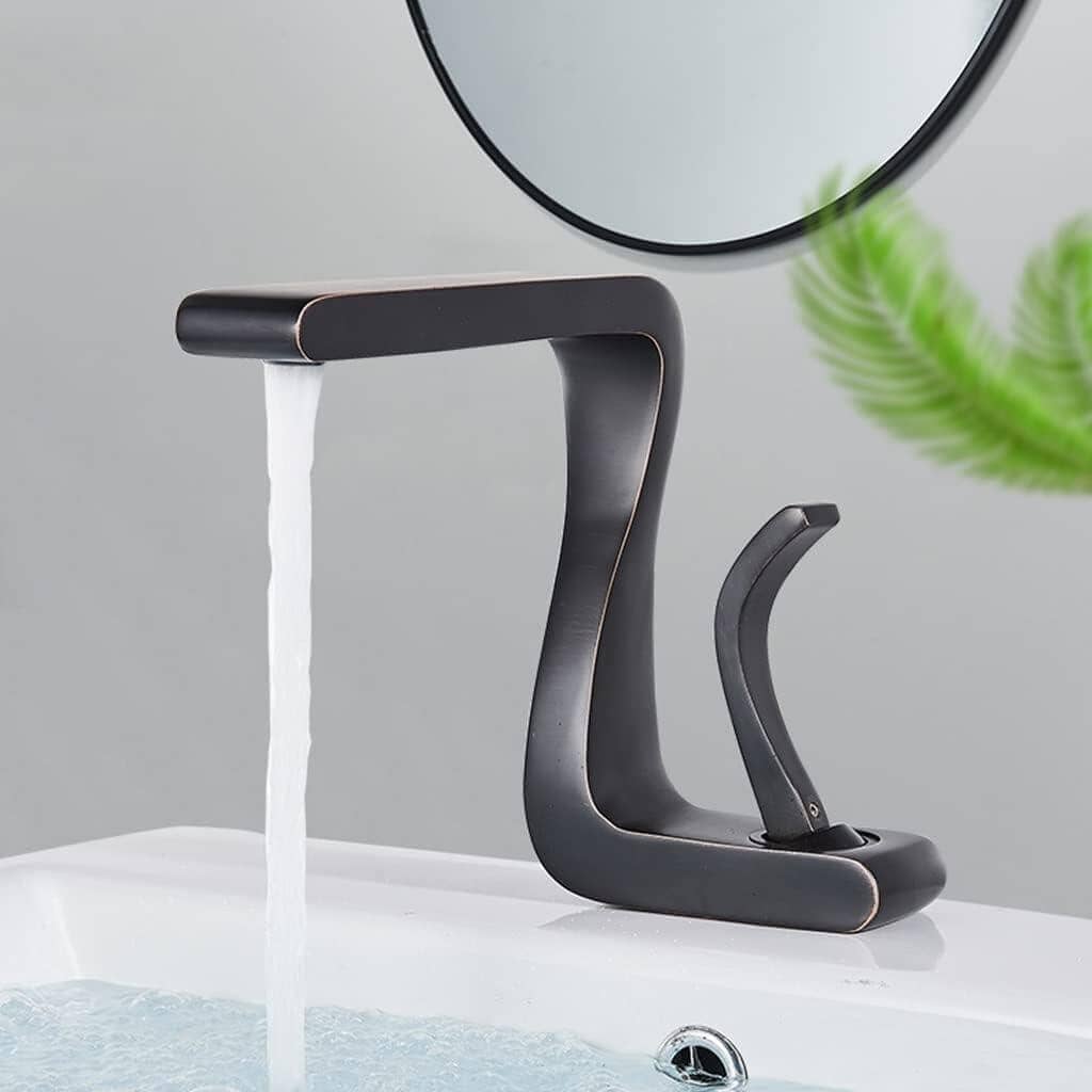 Torneira Para Banheiro Misturador Flory Luxo torneira banheiro Artificio Lar Preto Fosco Entrega De 7 a 18 Dias