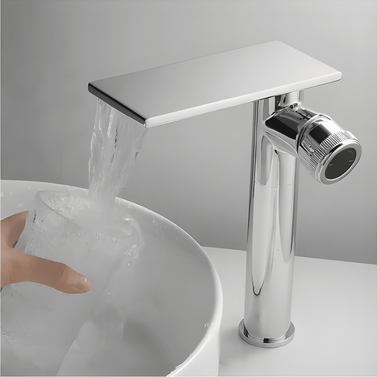 Torneira Para Banheiro Monocomando Cascata Empiry torneira para banheiro Artificio Lar Cromado/Alta