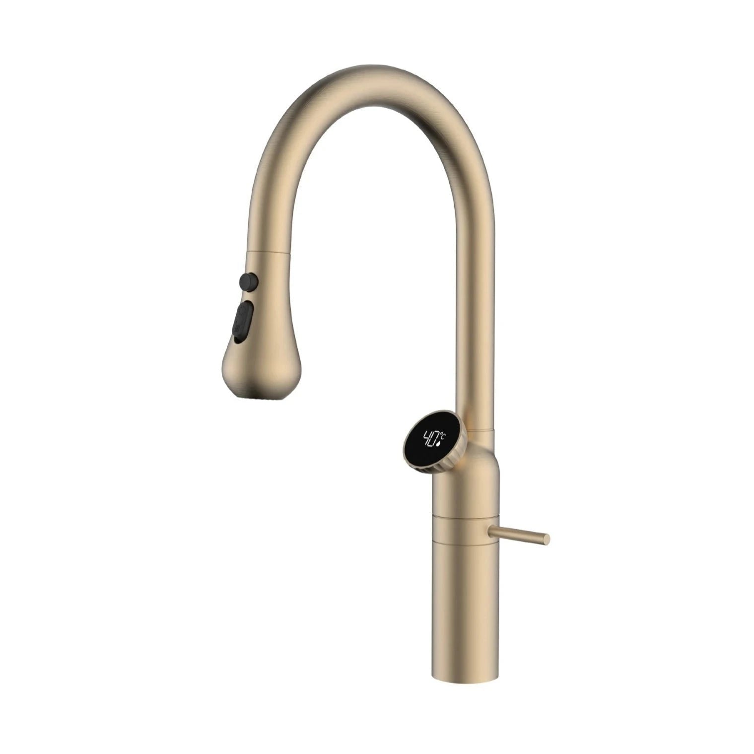 Torneira Para Cozinha Gourmet de Bancada Luxury Tanger Torneira Para Cozinha Gourmet de Bancada Luxury Tanger Artificio Lar Brushed Gold