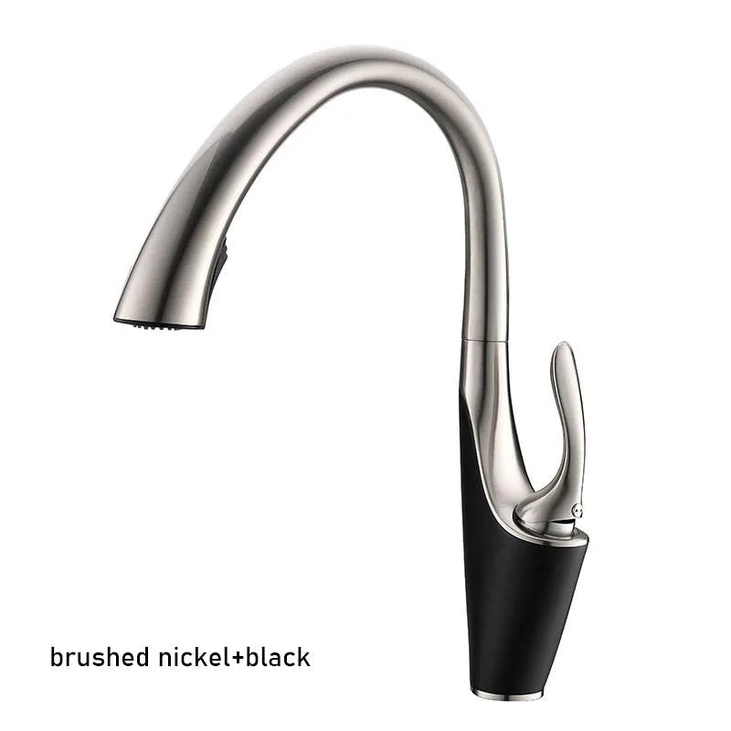 Torneira Retrátil de Cozinha Luxo VEKOVA K306 torneira gourmet Cozinha Artificio Lar Preto e Nikel Escovado Entrega de 7 a 18 Dias