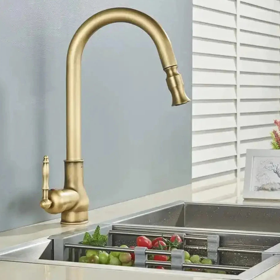 Torneira Retro Vintage Gourmet Monocomando Extensível Bancada Caprot Torneira Retro Vintage Gourmet Monocomando Extensível Bancada Caprot Artificio Lar