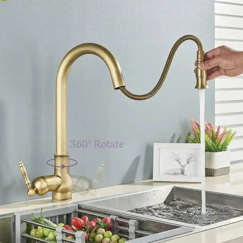 Torneira Retro Vintage Gourmet Monocomando Extensível Bancada Caprot Torneira Retro Vintage Gourmet Monocomando Extensível Bancada Caprot Artificio Lar