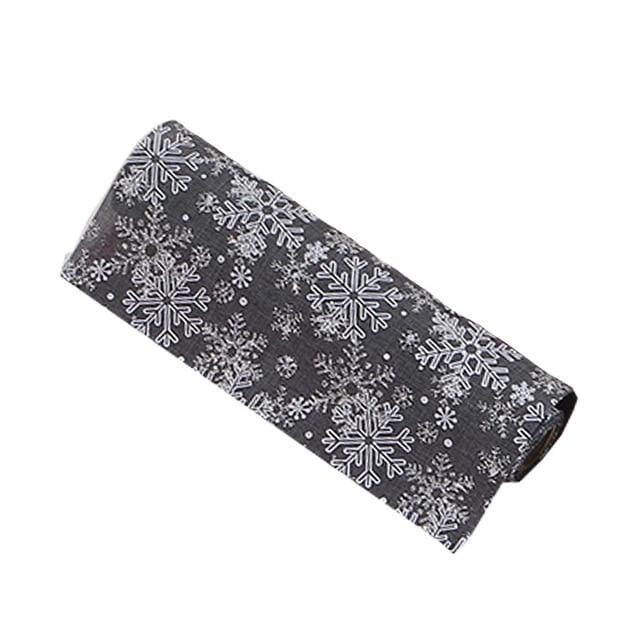 Trilho/Jogo Americano para Mesa de Natal Sala - T1 Artificio Lar cinza neve