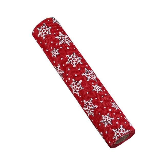 Trilho/Jogo Americano para Mesa de Natal Sala - T1 Artificio Lar vermelho neve pequena