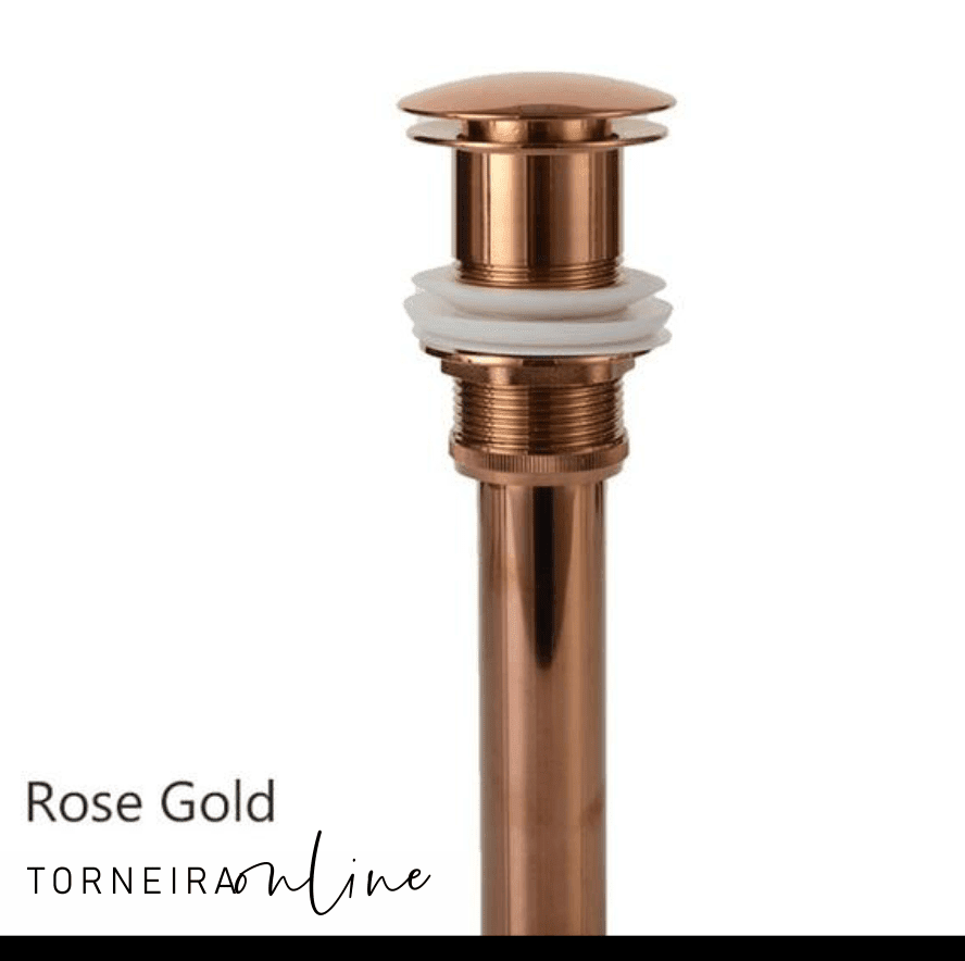 Válvula Click para Cuba Torneira Online Rose Gold
