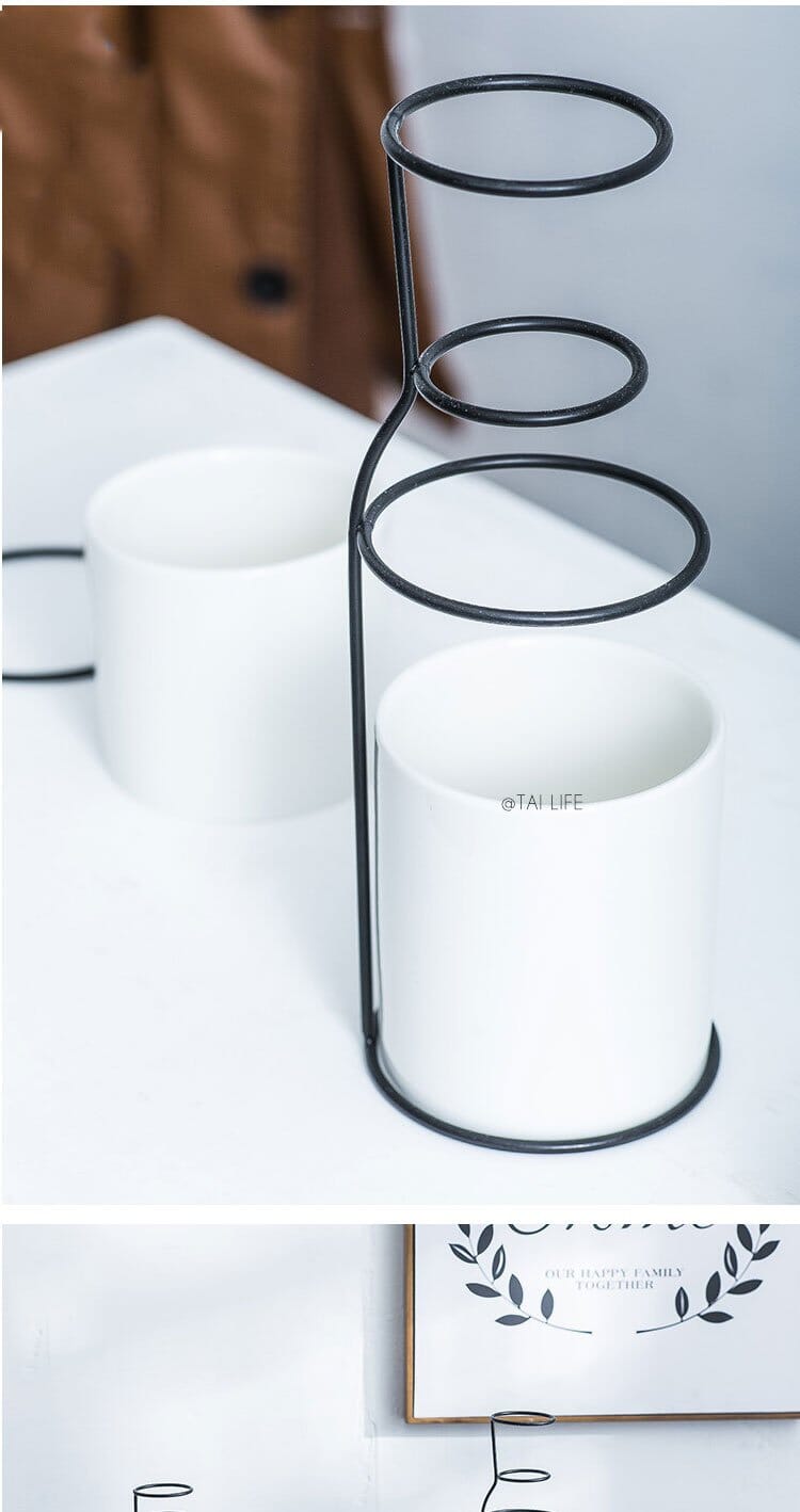 Vaso Escandinavo Vazado Sala - T1 Artificio Lar Grande