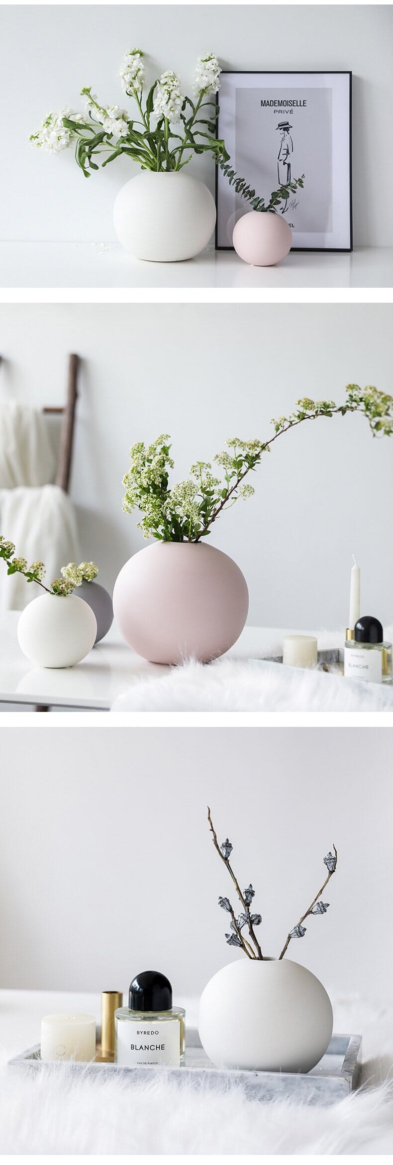 Vaso Redondo Minimalista Sala - T1 Artificio Lar