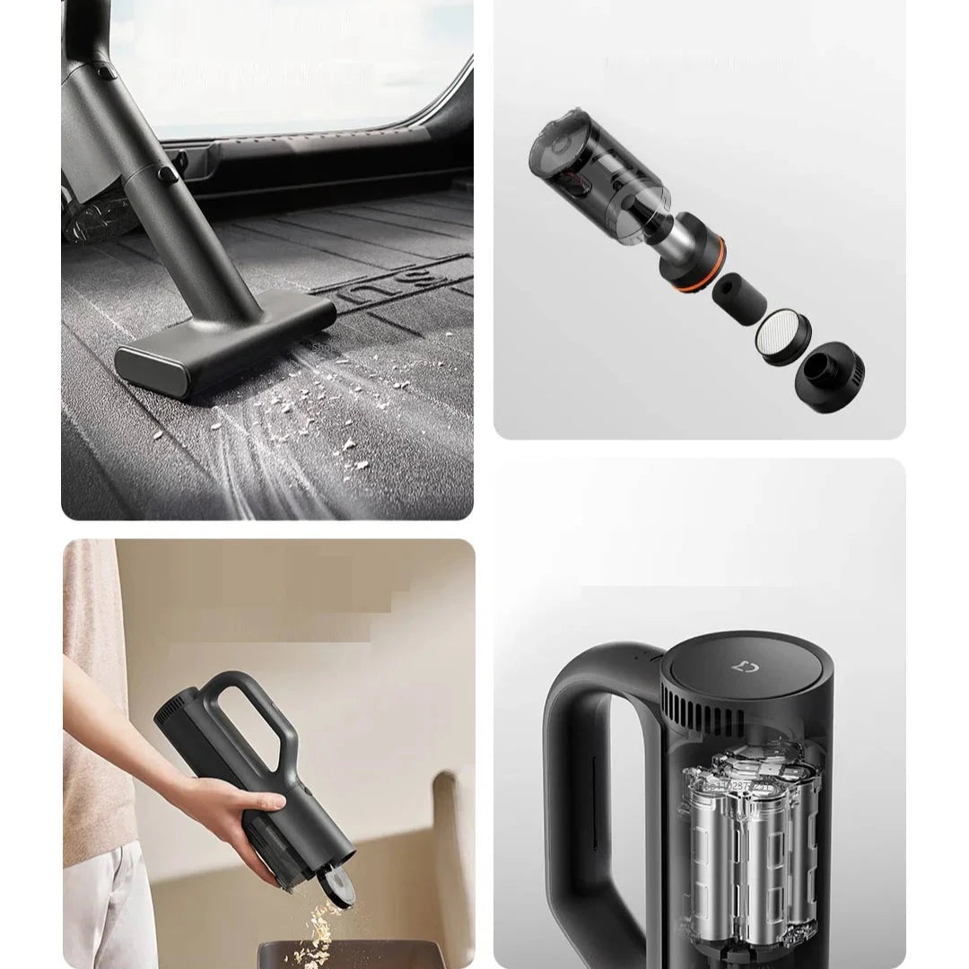 Xiaomi Mijia Car Vacuum Cleaner MJXCQ01QW 21kPa Suction 150mL Dust Cup 2400mAh Battery Washable Filter Element For Car Cleaning Artificio Lar