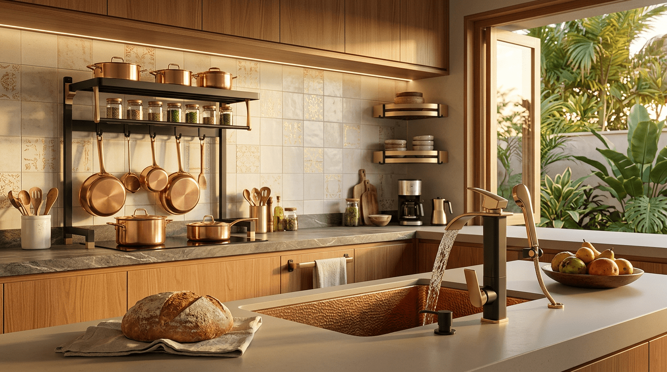 Toque Dourado: O Banho que Inspira a Alma da Cozinha Afetiva