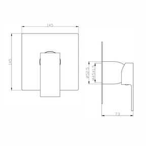 Acabamento Registro Monocomando - Black (Base Deca / Docol) Torneira Online 