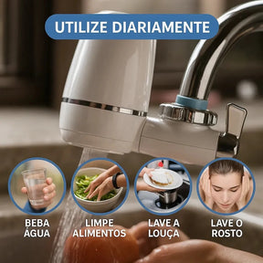 AquaShield Água Limpa – Filtro para Torneira com 5 Etapas Purificador Filtro de Água para Torneira - AquaShield Artificio Lar 