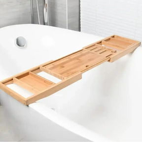 Bandeja Para Banheira De Bambu Luxotec Telescópica Bandeja Para Banheira De Bambu Luxotec Telescópica Artificio Lar 