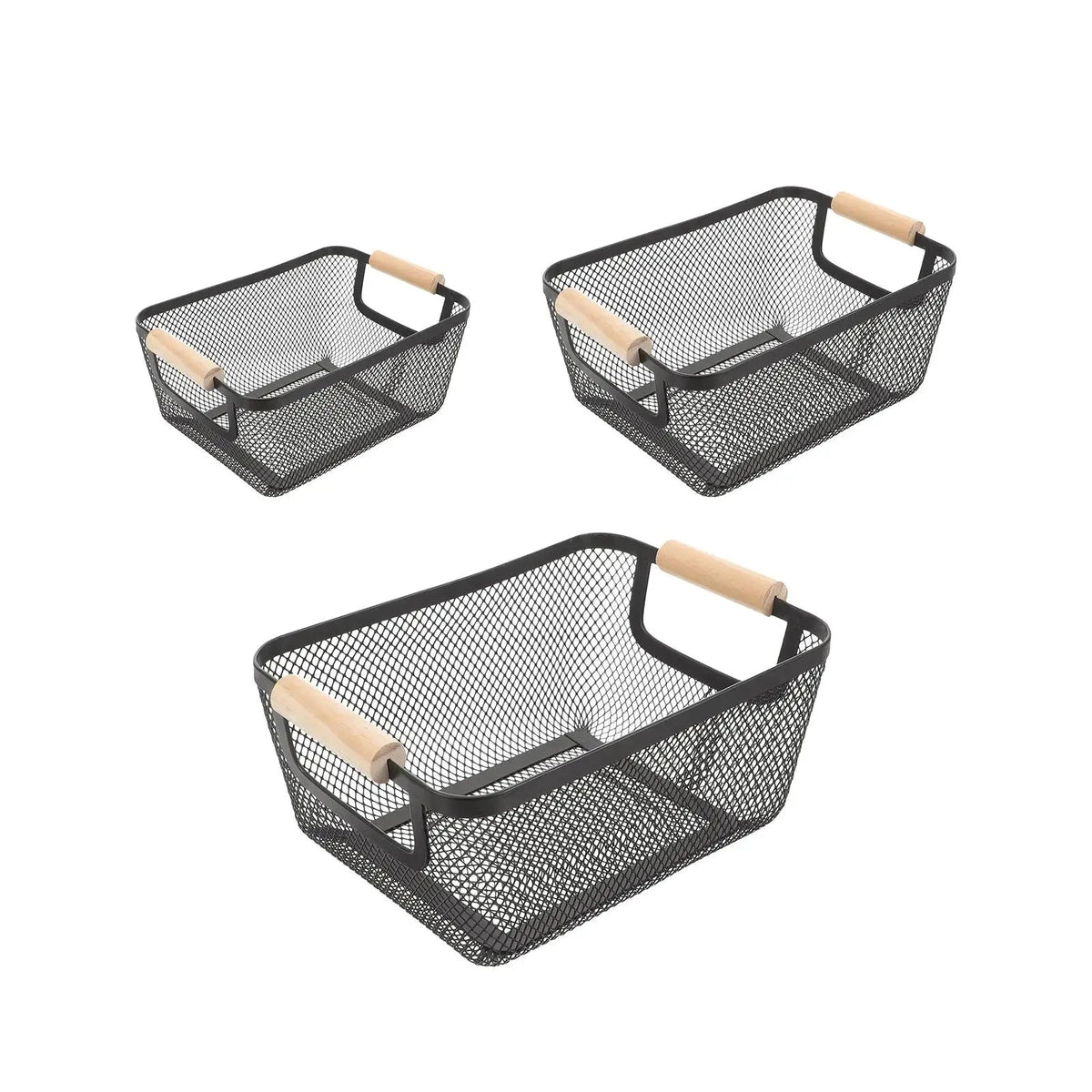 Cesto Organizador de Metal Telado Decoratto Household Storage Baskets Artificio Lar 
