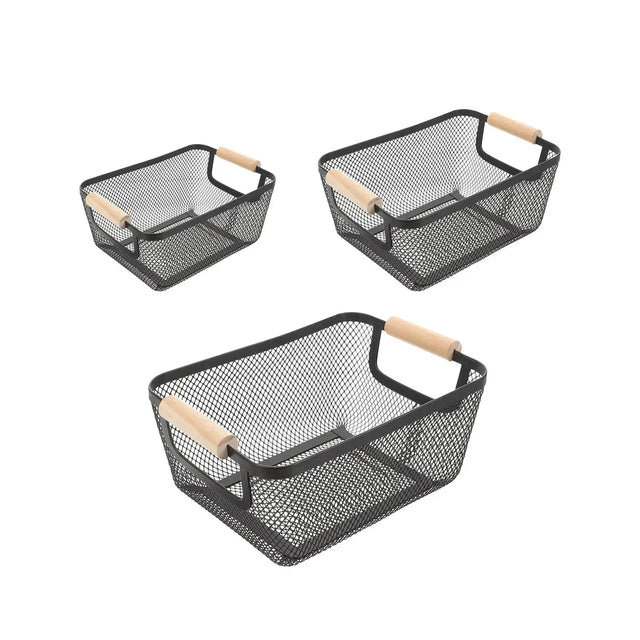 Cesto Organizador de Metal Telado Decoratto Household Storage Baskets Artificio Lar