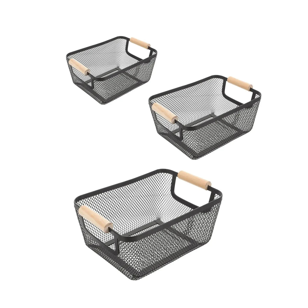 Cesto Organizador de Metal Telado Decoratto Household Storage Baskets Artificio Lar