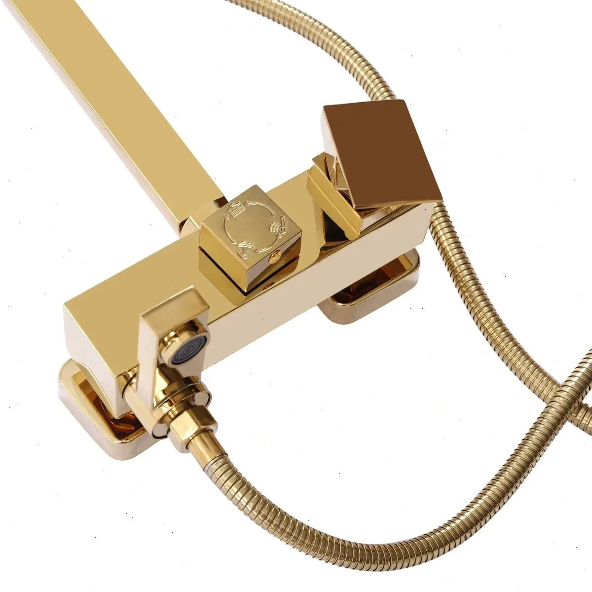 Conjunto de Chuveiro Monocomando Dourado Aurivita Bathroom Suites Artificio Lar