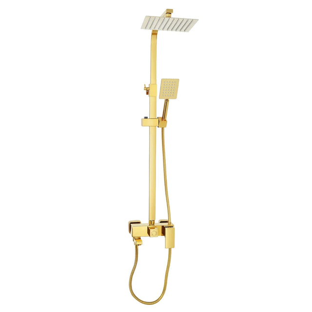 Conjunto de Chuveiro Monocomando Dourado Aurivita Bathroom Suites Artificio Lar
