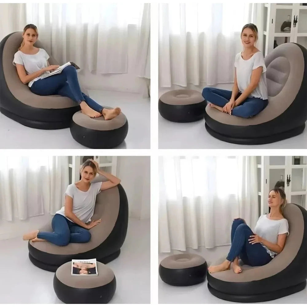 Conjunto Poltrona Sofa Inflavel Portatil Groover Conjunto Poltrona Sofa Inflavel Portatil Groover Artificio Lar 