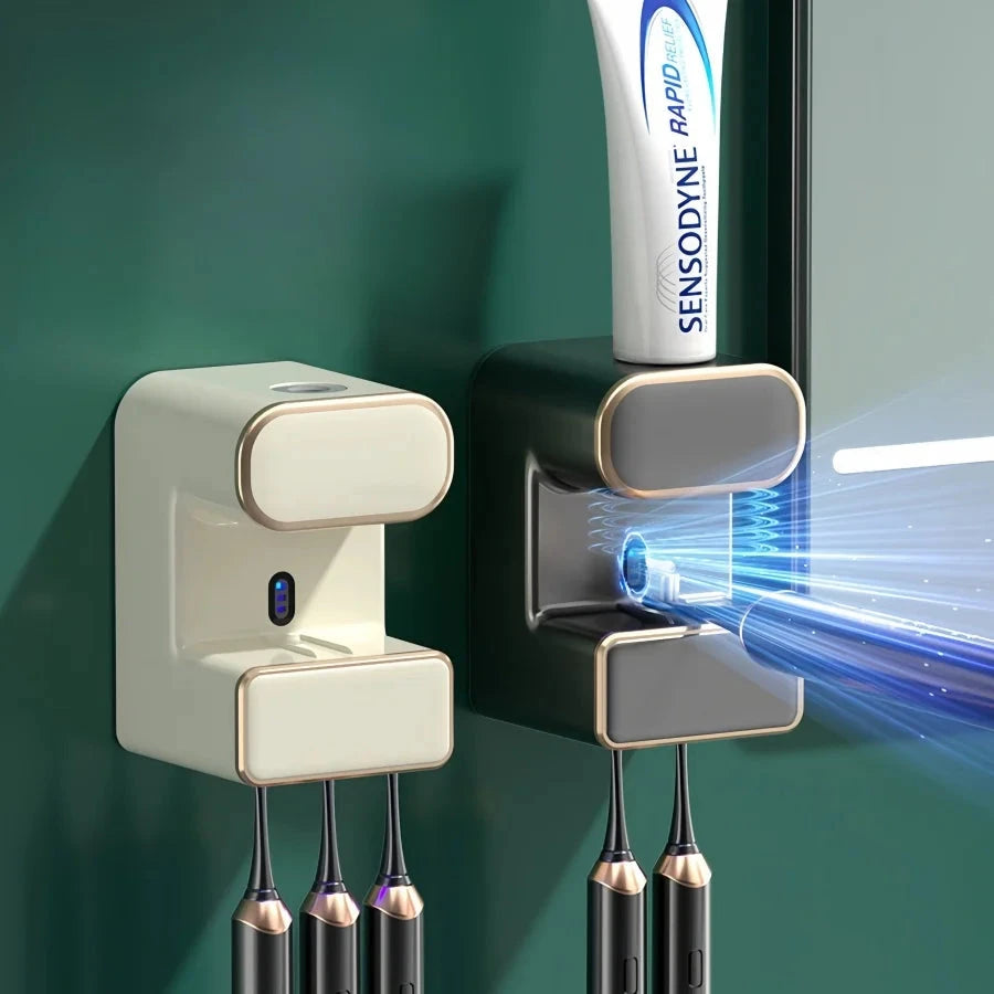 Dispenser de Pasta de Dente AutoClean Toothpaste Squeezers & Dispensers Artificio Lar Branco 