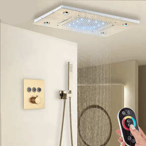 Ducha de Teto Embutir com LED Chuveiro de Teto Embutir com LED Artificio Lar 