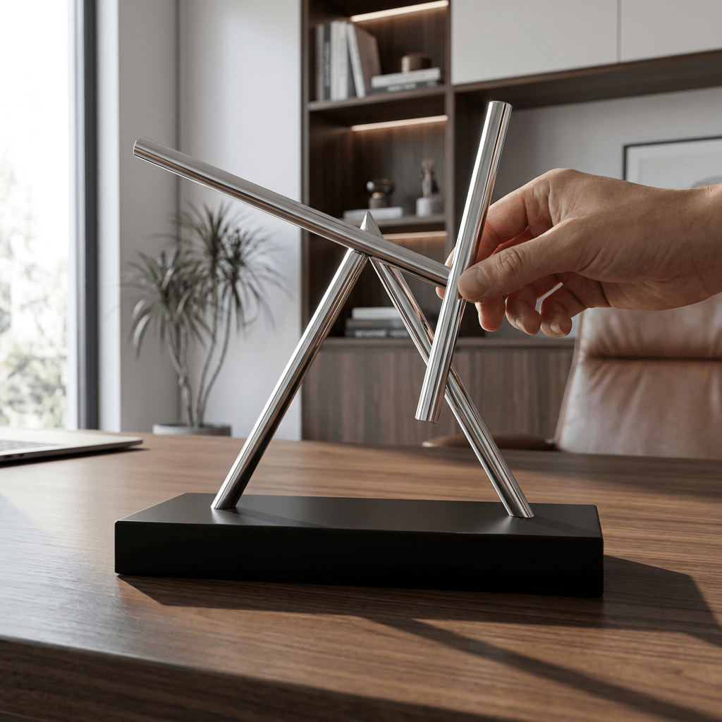 Escultura Cinética de Mesa Movimento Perpétuo Kinart Sculptures & Statues Artificio Lar