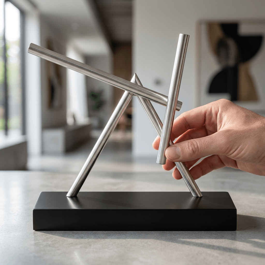 Escultura Cinética de Mesa Movimento Perpétuo Kinart Sculptures & Statues Artificio Lar