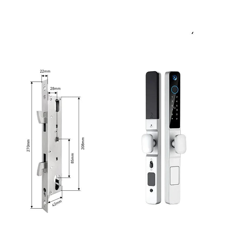 Fechadura Biométrica Digital SpaceHold 3D Fechadura Digital Artificio Lar Branco 