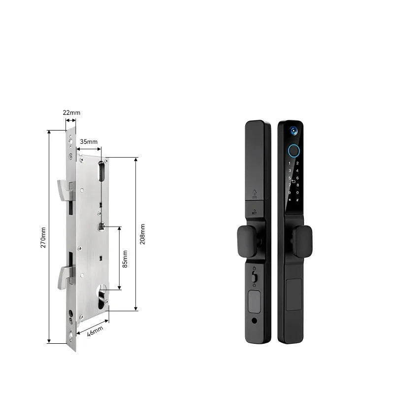 Fechadura Biométrica Digital SpaceHold 3D Fechadura Digital Artificio Lar Preto 