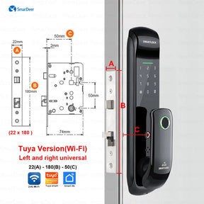 Fechadura Digital Smart 3D Wifi Security Smart Fechadura Digital Artificio Lar 22x180-WiFi-SecuritySmart 