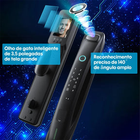 Fechadura Eletrônica Inteligente Wolf X3 3D Biométrica Fechadura Eletrônica Inteligente Wolf X3 3D Biométrica Artificio Lar 