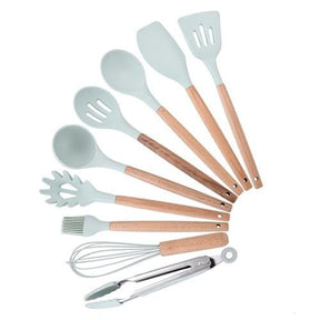 Kit Colheres Best Chef kit best chef Artificio Lar VERDE CLARO-9pcs 