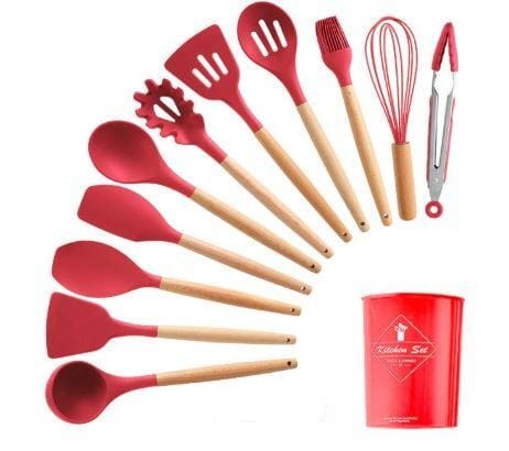 Kit Colheres Best Chef kit best chef Artificio Lar VERMELHO-12pcs-B 