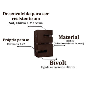 Kit Com Iluminarias Arandela Decorativa Spot Parede a Prova D água Kit Com Iluminarias Arandela Decorativa Spot Parede a Prova D água Artificio Lar 