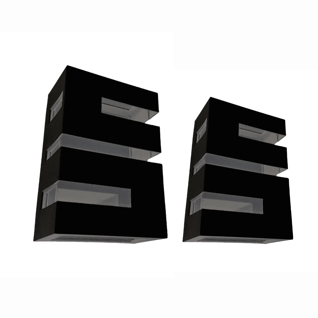 Kit Com Iluminarias Arandela Decorativa Spot Parede a Prova D água Kit Com Iluminarias Arandela Decorativa Spot Parede a Prova D água Artificio Lar Kit 2 Unidades Preto 
