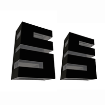 Kit Com Iluminarias Arandela Decorativa Spot Parede a Prova D água Kit Com Iluminarias Arandela Decorativa Spot Parede a Prova D água Artificio Lar Kit 2 Unidades Preto 