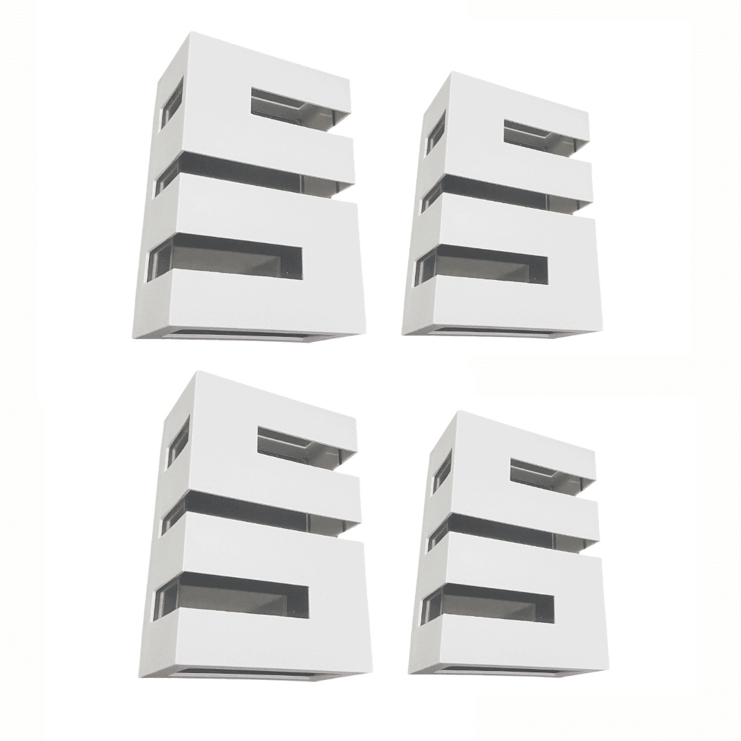 Kit Com Iluminarias Arandela Decorativa Spot Parede a Prova D água Kit Com Iluminarias Arandela Decorativa Spot Parede a Prova D água Artificio Lar Kit 4 Unidades Branco 