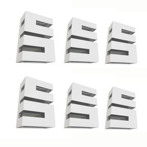 Kit Com Iluminarias Arandela Decorativa Spot Parede a Prova D água Kit Com Iluminarias Arandela Decorativa Spot Parede a Prova D água Artificio Lar Kit 6 Unidades Branco 