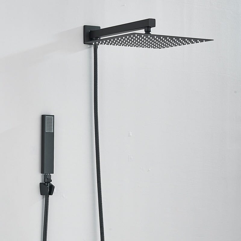 Kit Ducha Chuveiro De Banheiro 30cm Inox Quadrada Com Ducha Manual+1,5m Mangueira Preto/Cromado Kit Ducha Chuveiro De Banheiro 30cm Inox Quadrada Com Ducha Manual+1,5m Mangueira Preto/Cromado Artificio Lar 