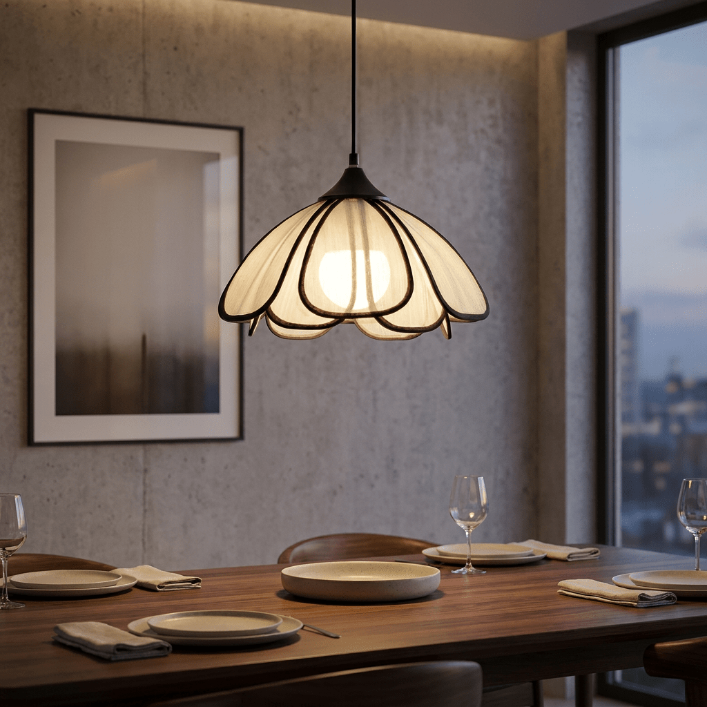 Luminária Pendente Floral Estilo Japonês Hanari Pendant Light Fixtures Artificio Lar