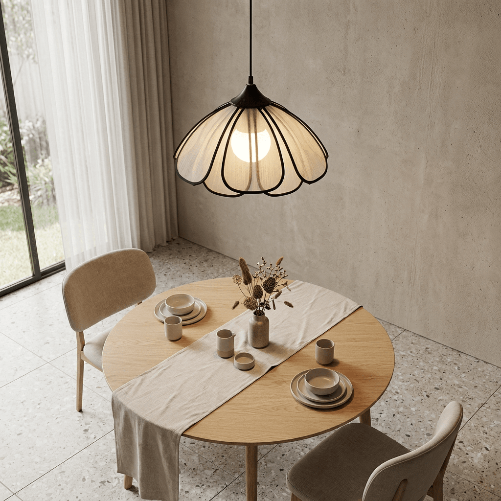 Luminária Pendente Floral Estilo Japonês Hanari Pendant Light Fixtures Artificio Lar